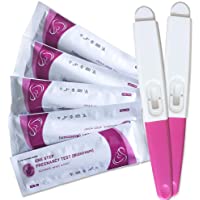 5 Pruebas de Embarazo Hcg- Test de Embarazo 10miu-Ml Formato Midstream Alta Sensibilidad y Fácil Uso